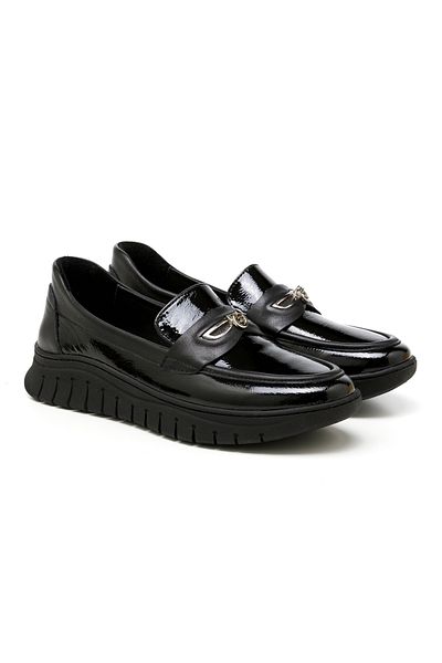 John May Femei / Fete Oxford MAR-25Y-192-208 Piele lacuită neagră șifonată Clarks Clarks