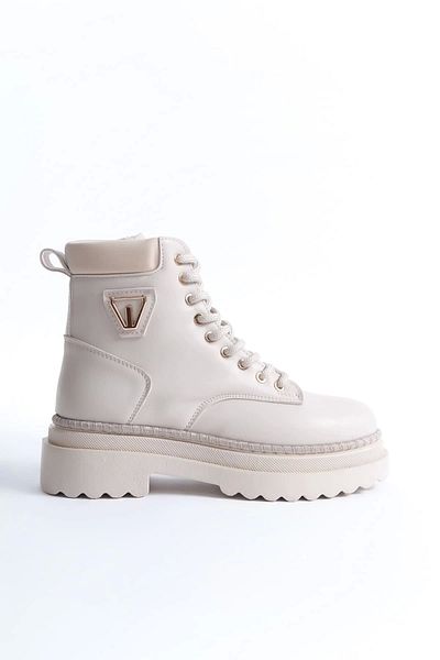TB Terzi Bey Women's Beige Winter Boots