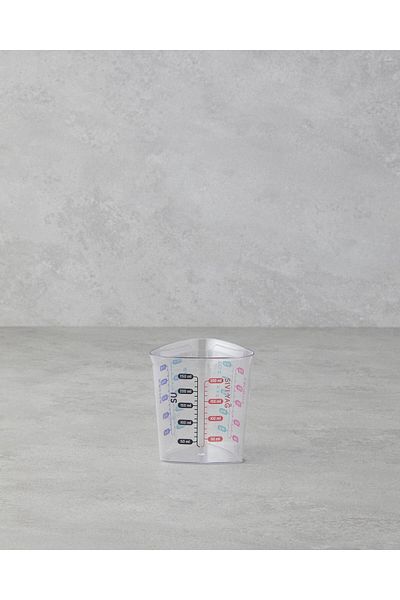 English Home Aline Set of 3 Plastic Measuring Cups - Kitchen Utensils, 8X8X9 cm Clear