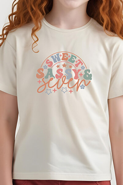 FYK KİDS Girl's Sweat Sassy Printed Tshirt