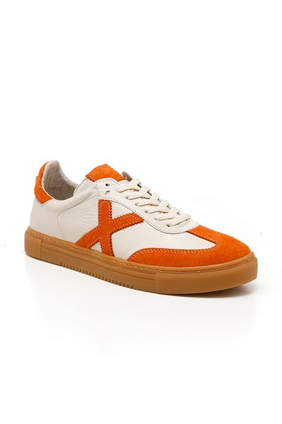 John May Women / Girls Sneaker (Casual) Mar-25Y-192-3030 John May Orange Suede-Beige Skin-Orange Suede
