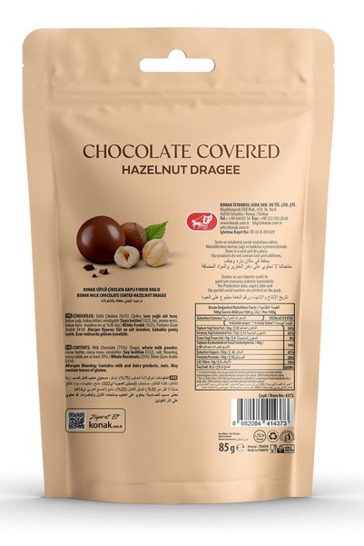 KONAK Sütlü Çikolata Kaplı Fındık Draje 85 GR