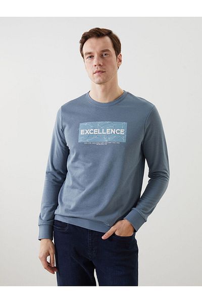 LC Waikiki Crew Neck Long Sleeve Printed Men's Sweatshirt