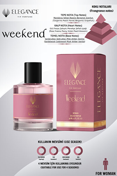silver elegance vip perfume Weekend 50 Ml Edp Kadın Parfümü for Womenn