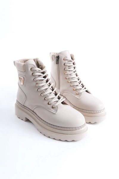 TB Terzi Bey Women's Beige Winter Boots