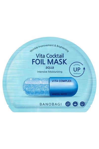Banobagi Vita Cocktail Foil Mask Aqua - Pore and Dryness Cotton Mask