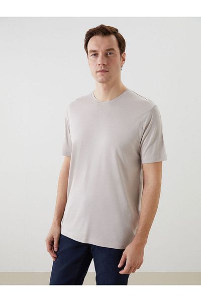 LC Waikiki New Season Crew Neck Combed Cotton Men's T-Shirt - S50841Z8