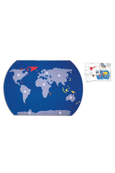 CLEMENTONI Montessori- World Map Educational Game- For Age 4 Years+ Years Old