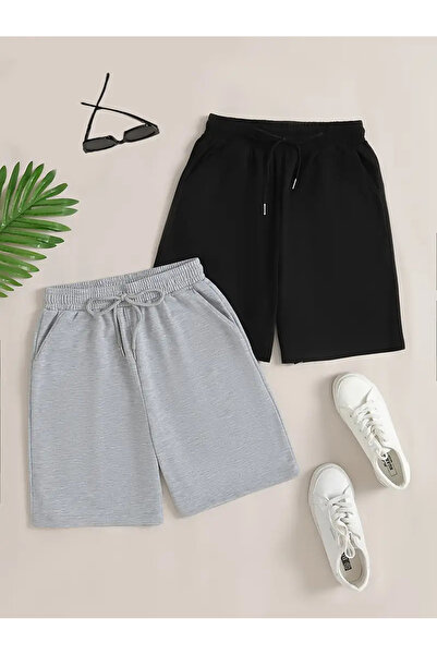 Karatopak Smiley Face Printed 2-Pece Shorts Unisex Summer Casual Basic σορτς