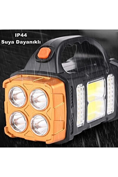 goldixpir Güneş Enerjili Solar Şarjlı 25w Aydınlatma Cihazı 4 Mod Kamp El Fen...