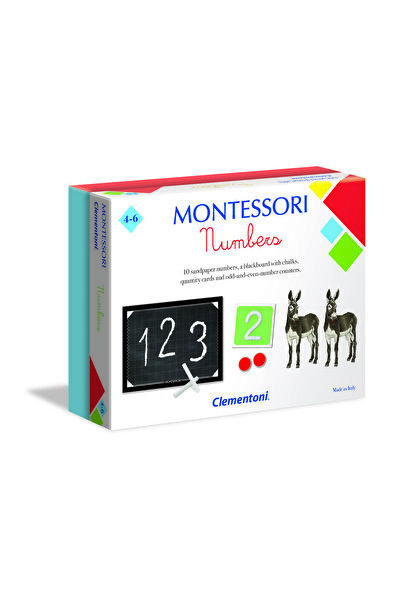 CLEMENTONI Montessori- Numbers learning Set With Blackboard- For Age 4 Years+...