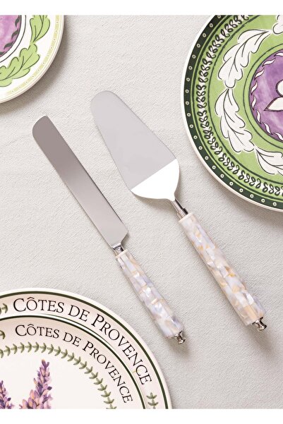 RİVO HOME DECOR Pearl Cake Serving Set 2 Pieces