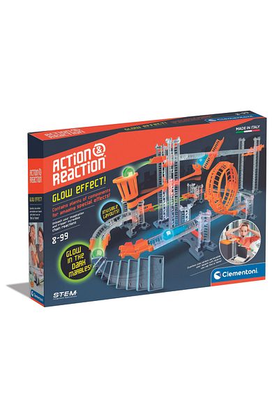 CLEMENTONI Action & Reaction- Glow in The Dark Playset- For Age 8+ Years Old