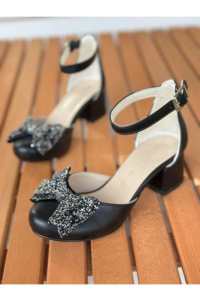 Surpie Shoes Детски обувки на висок ток, обувки на нисък ток, детски вечерни обувки