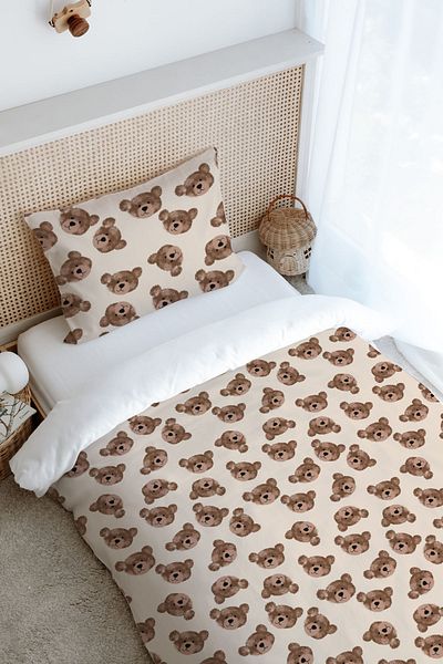 Tuğba Kuğu Single Duvet Cover Set (160X220) - Iconic Series - Tiny Bear