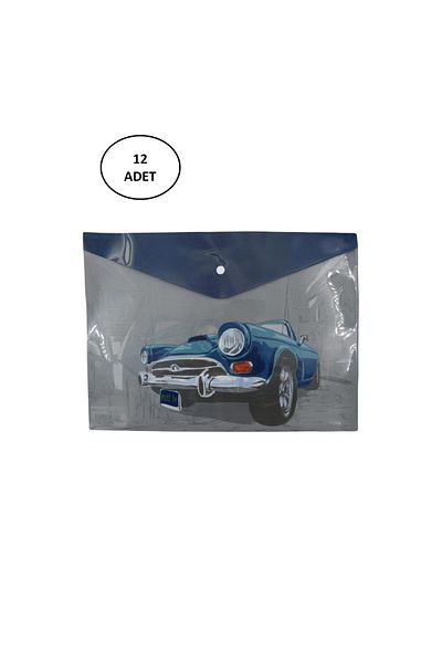 Puti Patterned A4 Snap File 2 Vehicle Patterned (Pack of 12)