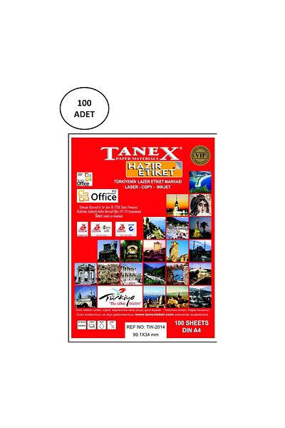 Tanex Tw-2016 99,1x34 Mm Lazer Etiket 100 Adet