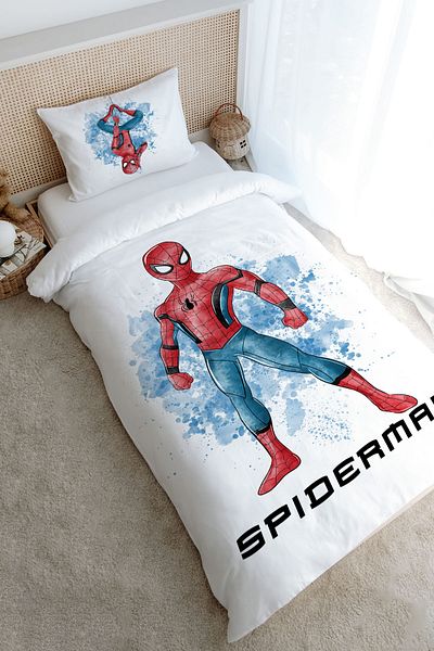 Tuğba Kuğu Single Duvet Cover Set (160X220) - Cartoon Series - Spiderman