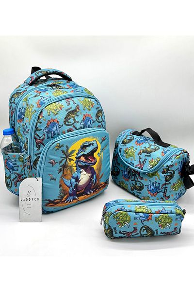 Bevitton Boy's Primary School Bag Character Pattern Multi-Compartment Set of 3 Primary School Bag