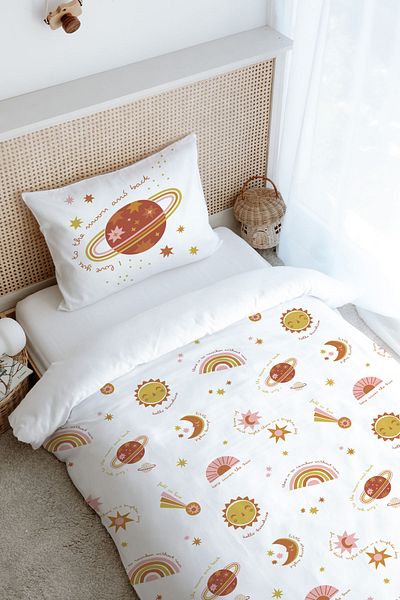 Tuğba Kuğu Single Duvet Cover Set (160X220) - Iconic Series - Boho Galaxy