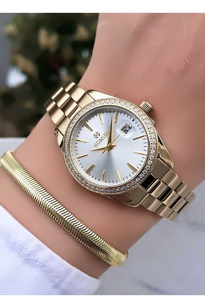 Homies Original Invoice Waterproof Women's Wrist Watch with Bracelet Gift