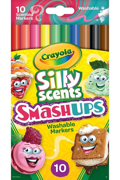 Crayola Silly Scents SmashUps Slim Washable Markers 10 count