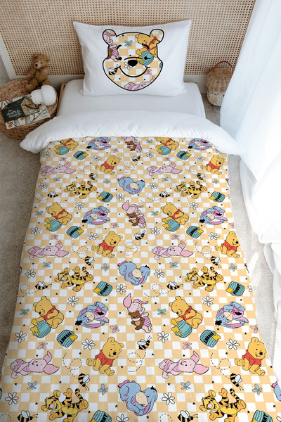 Tuğba Kuğu Single Duvet Cover Set (160X220) - Cartoon Series - Cute Bear Pattern