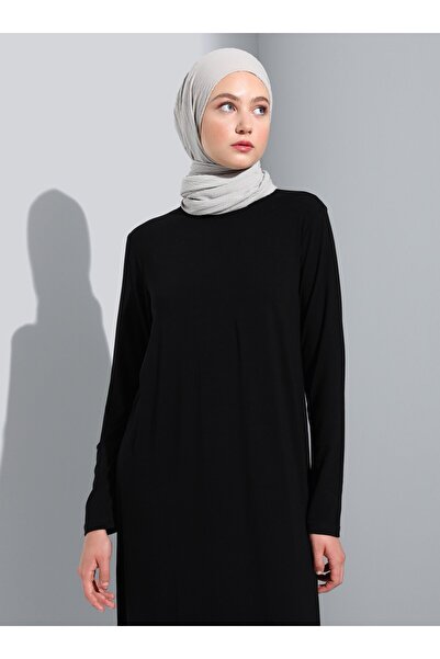 Benin Viscose Fabric Benin Hijab Dress - Black - Benin