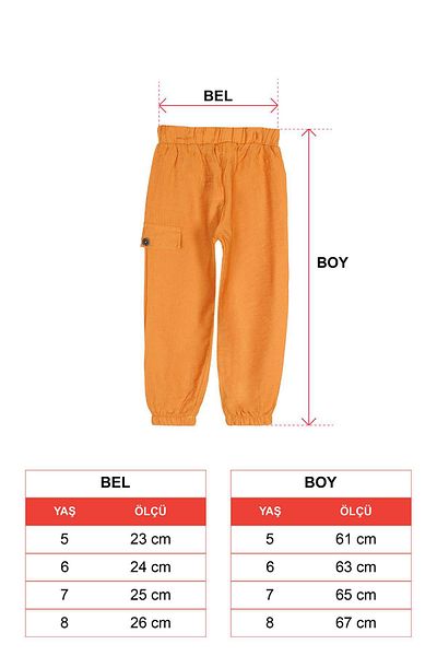 zepkids Orange Color Girl's Trousers