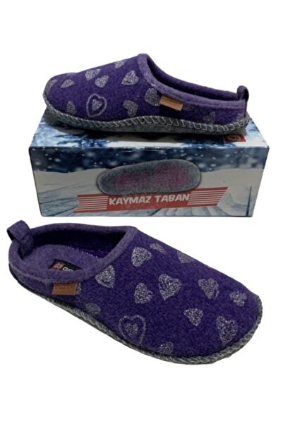 GEZER Papuci de casă de iarnă, din pâslă de lână, anti-alunecare, ortopedice, cu talpă silentioasă, foarte ușoare