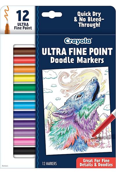 Crayola Doodle & Draw Ultra Fine Point Doodle Marker 12ct CY58-8313