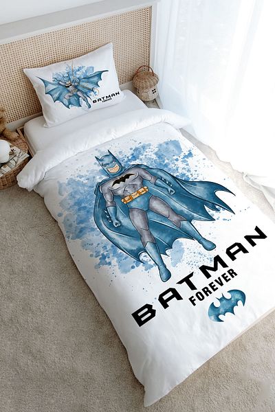 Tuğba Kuğu Single Duvet Cover Set (160X220) - Cartoon Series - Dark Knight