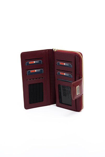 Silver Polo Silver Polo Claret Red Patent Leather Sp928 Women's Wallet & Card Holder