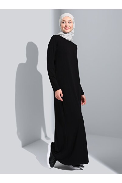 Benin Viscose Fabric Benin Hijab Dress - Black - Benin