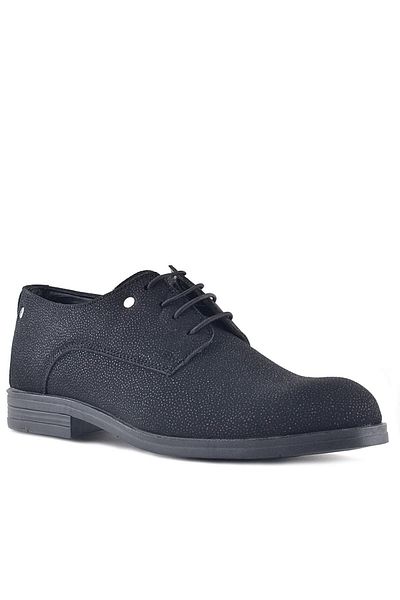 Rakerplus Black Glittered Lace-Up Metal Detailed Classic Children's Shoes