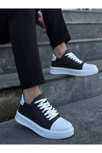 BOA Kb X46 Black White High White Sole Casual Sneakers