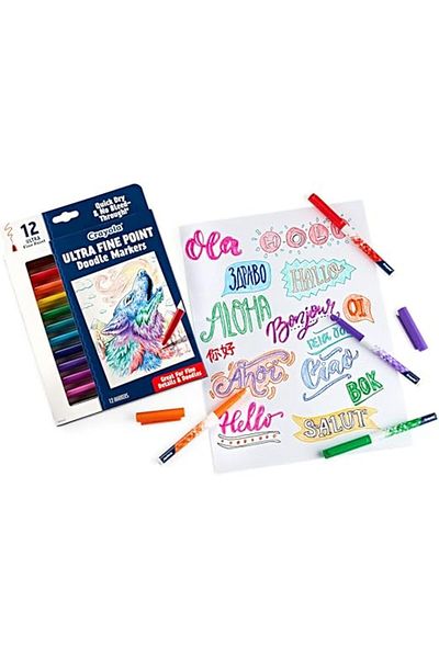 Crayola Doodle & Draw Ultra Fine Point Doodle Marker 12ct CY58-8313
