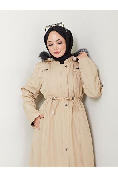 KMKkombin فروي بالكامل من الداخل مقاوم للماء والرياح، مقاس كبير، عرض أزياء ري...