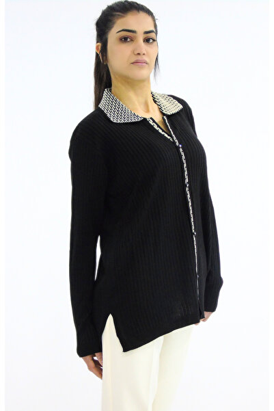 Tuğra Pola Collar Knitwear Blouse