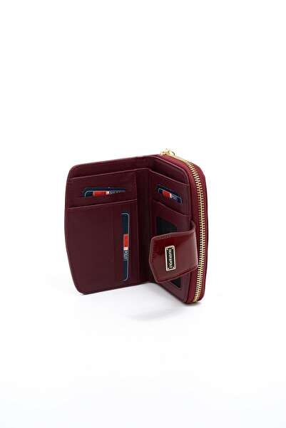 Silver Polo Silver Polo Claret Red Patent Leather Sp874 Women's Wallet & Card Holder