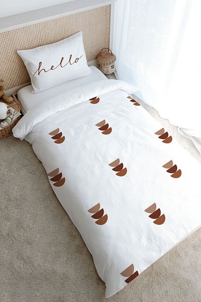 Tuğba Kuğu Vintage Moon Single Duvet Cover Set - Iconic Series (160X220)