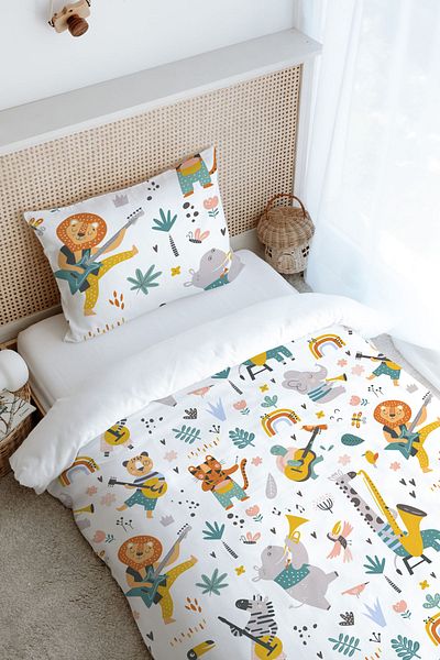 Tuğba Kuğu Single Duvet Cover Set (160X220) - Iconic Series - Animal Music Group