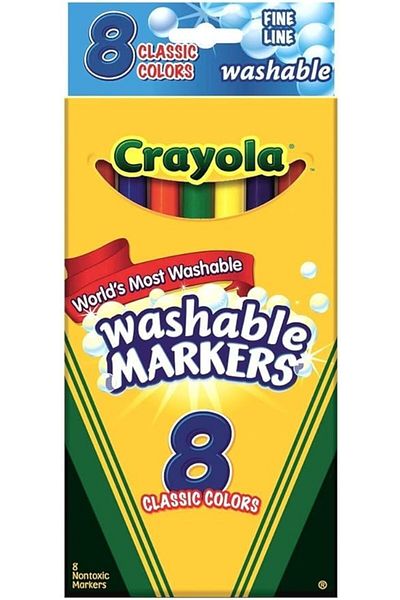 Crayola Fine Line Washable Markers 8 Classic Colors CY58-7809