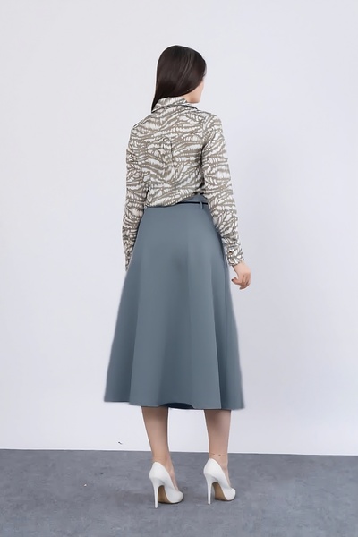 ribana Fusta cu balon fără model de clopot pentru femei