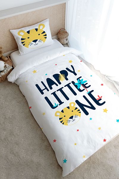 Tuğba Kuğu Pure Baby Series - Happy Lion Single Duvet Cover Set (160X220)