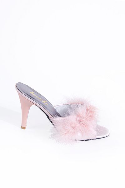 Lunoche Nightwear Feather Women's Dowry Slippers Stylish Daily House Slippers Ornate Dowry Birth Guest Bridal Slippers