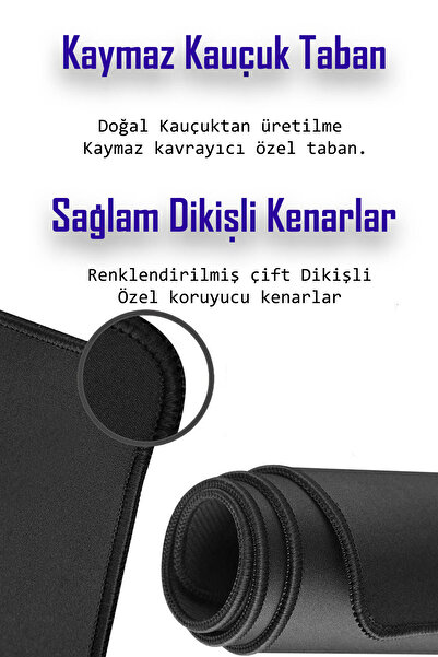 HELİXSUN 90x40 Cm Topography Gaming Oyuncu Mouse Pad Kaymaz Taban Büyük Klavye Fare Altlığı Mousepad