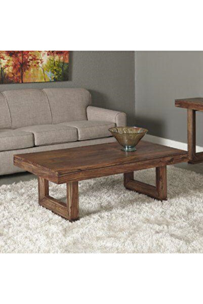 HFAY Doğal Ahşap Orta Sehpa 80x60