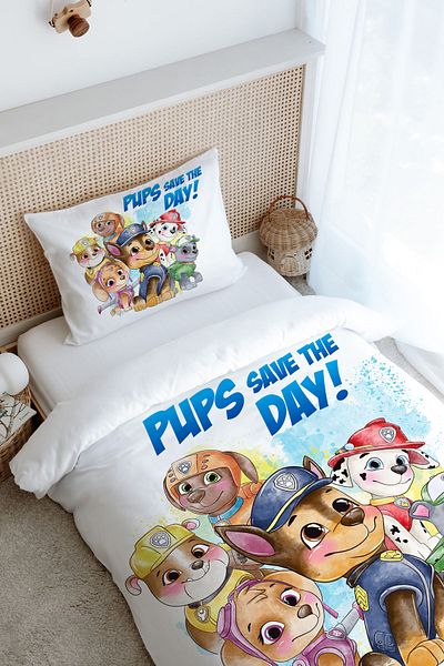 Tuğba Kuğu Single Duvet Cover Set (160X220) - Cartoon Series -Color Dogs
