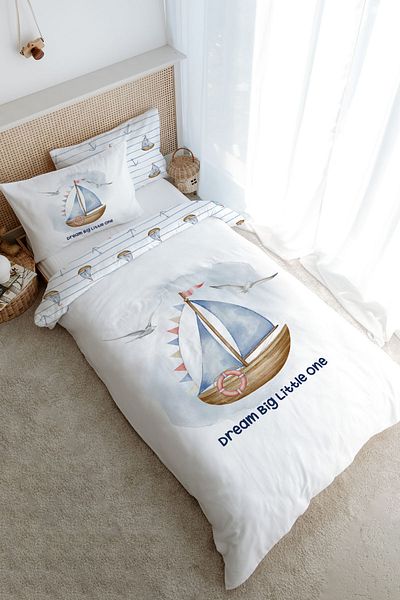 Tuğba Kuğu Single Duvet Cover Set for Baby Series - Little Sailor (160X220)